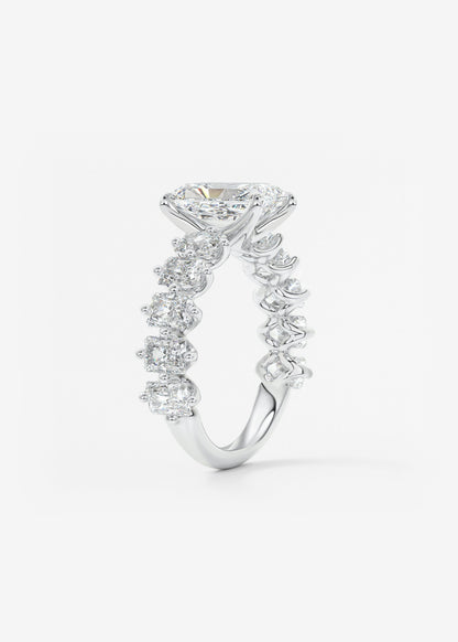 Oval Solitaire With Raised Basket Gallery Lab Grown Diamond Engagement Ring