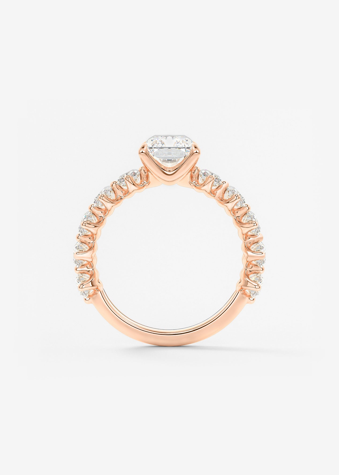 Oval Solitaire With Raised Basket Gallery Lab Grown Diamond Engagement Ring