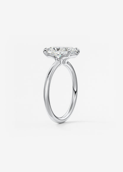 Oval Solitaire With Raised Basket Gallery Lab Grown Diamond Engagement Ring