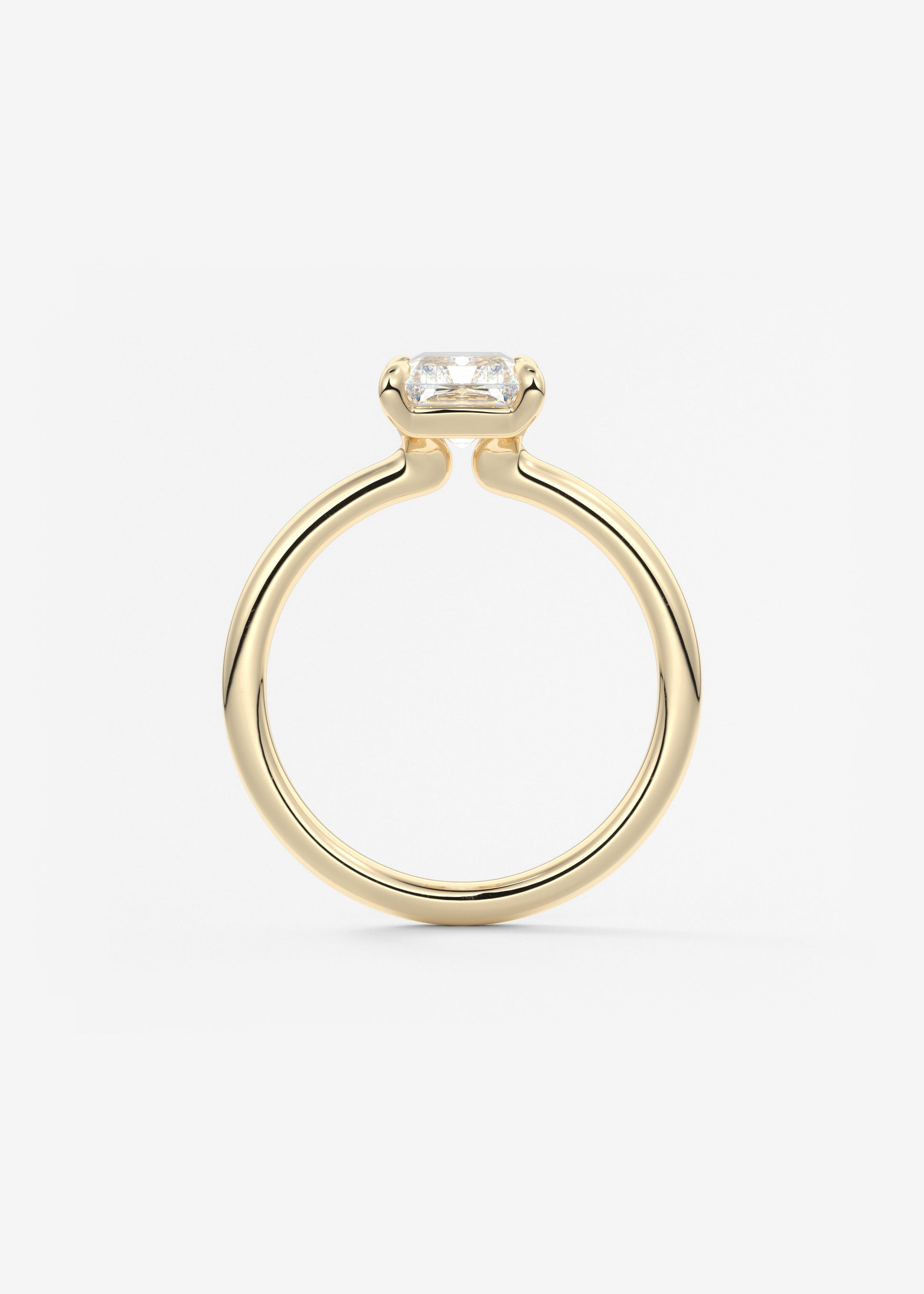 Oval Solitaire With Raised Basket Gallery Lab Grown Diamond Engagement Ring