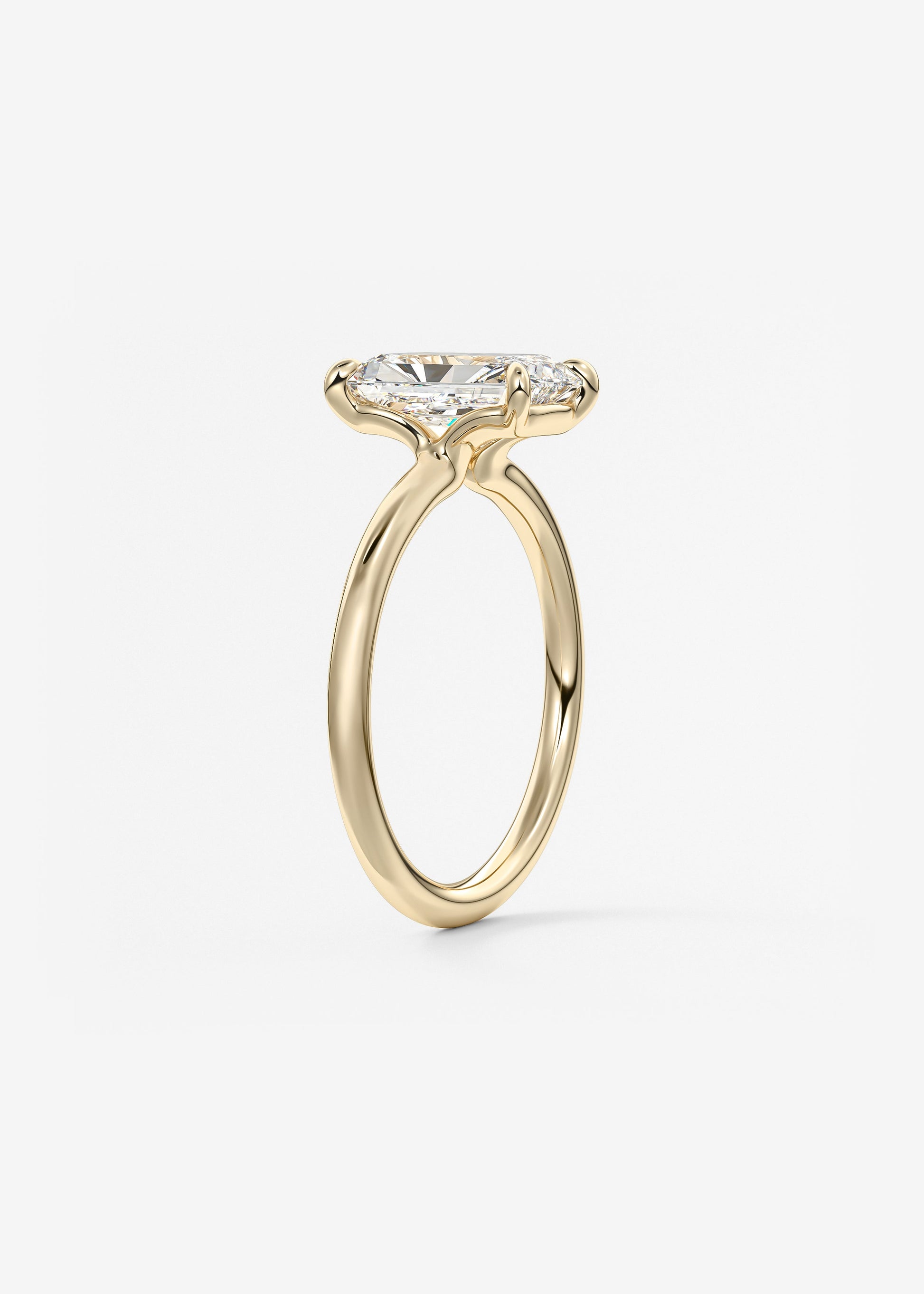 Oval Solitaire With Raised Basket Gallery Lab Grown Diamond Engagement Ring