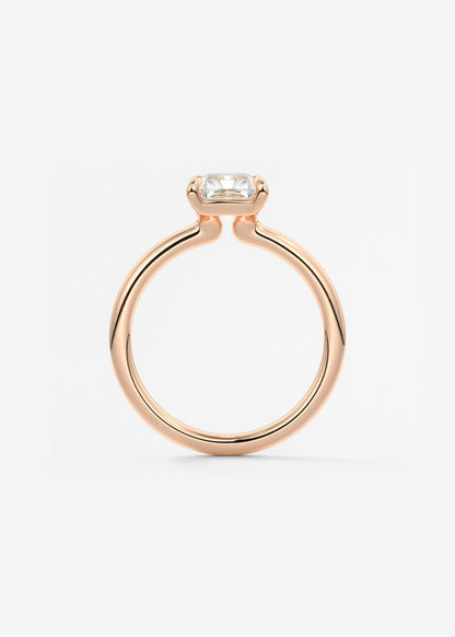 Oval Solitaire With Raised Basket Gallery Lab Grown Diamond Engagement Ring