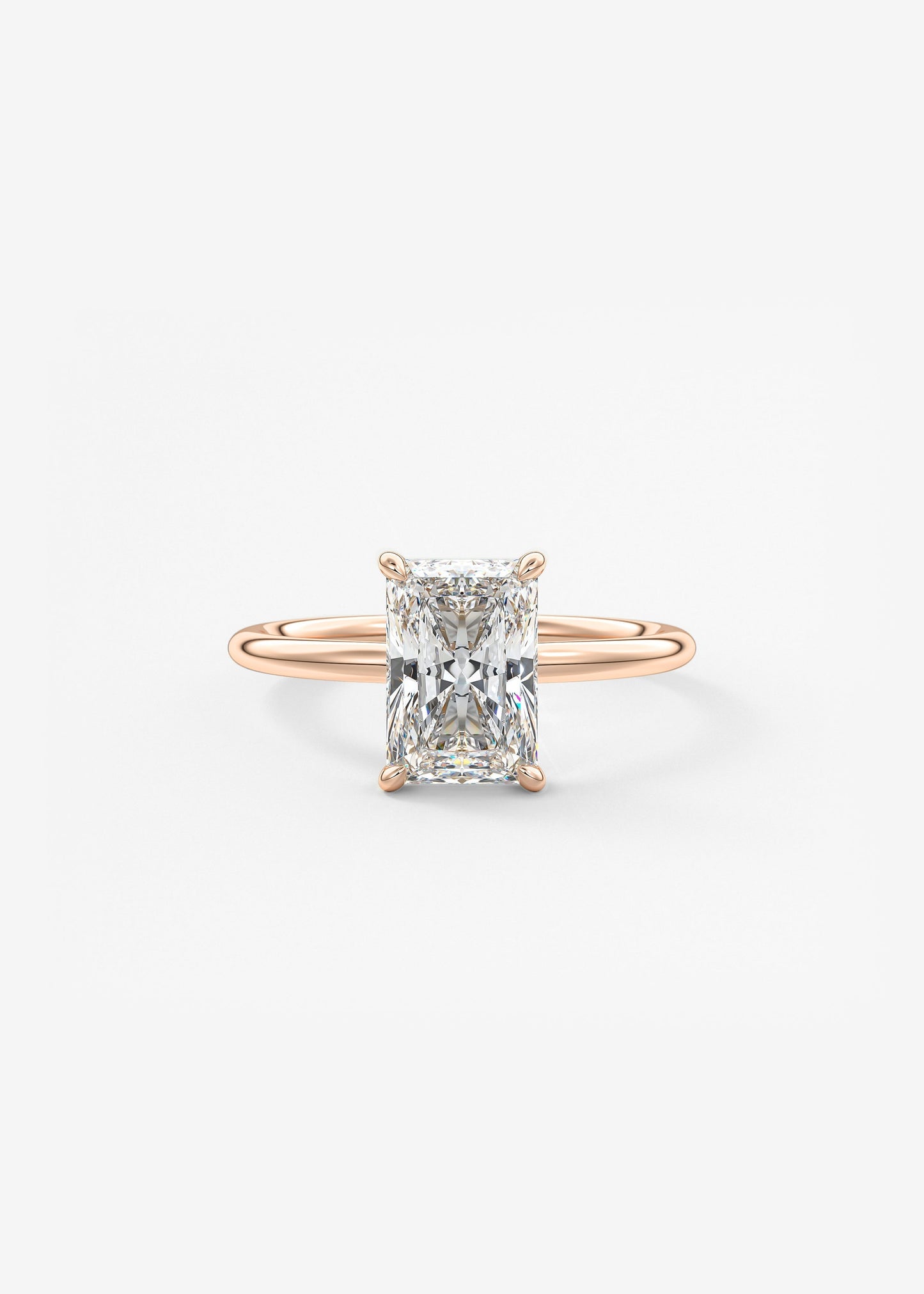 Oval Solitaire With Raised Basket Gallery Lab Grown Diamond Engagement Ring