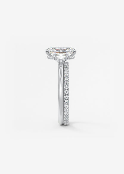 Oval Solitaire With Raised Basket Gallery Lab Grown Diamond Engagement Ring