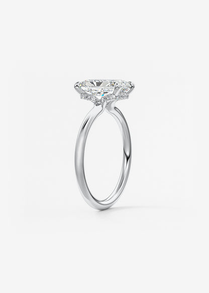 Oval Solitaire With Raised Basket Gallery Lab Grown Diamond Engagement Ring
