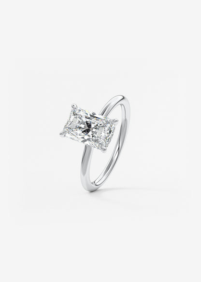 Oval Solitaire With Raised Basket Gallery Lab Grown Diamond Engagement Ring
