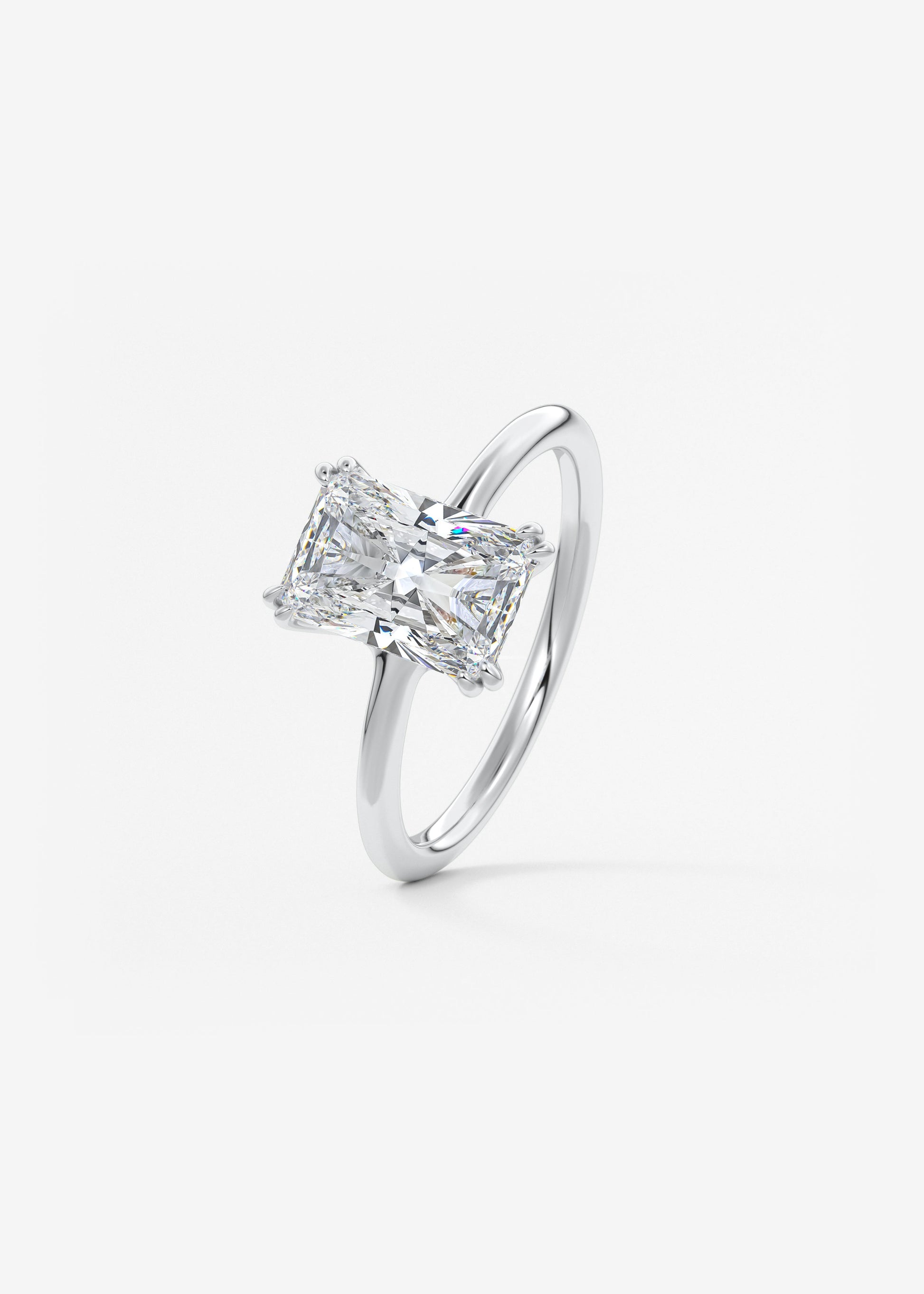 Oval Solitaire With Raised Basket Gallery Lab Grown Diamond Engagement Ring