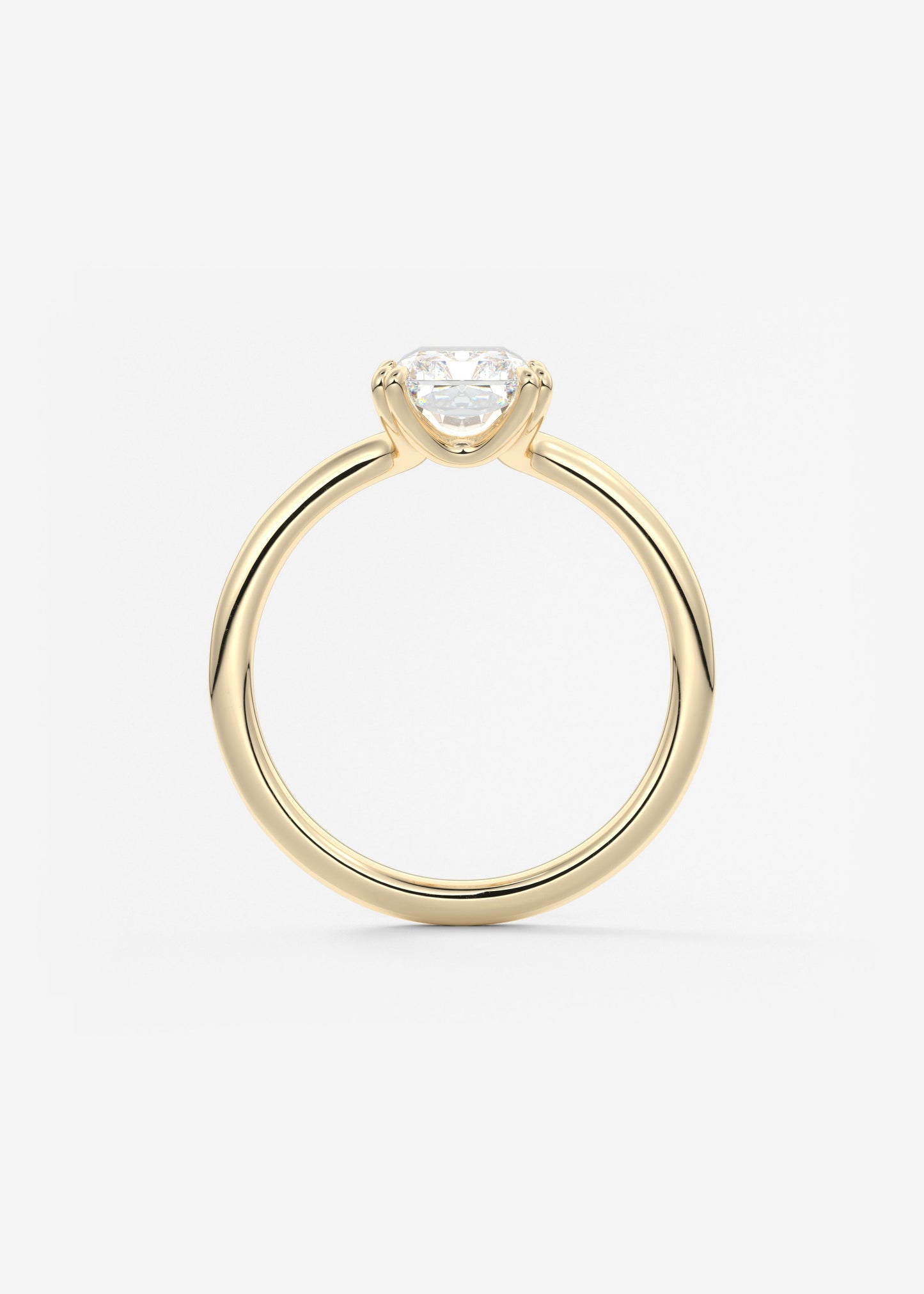 Oval Solitaire With Raised Basket Gallery Lab Grown Diamond Engagement Ring