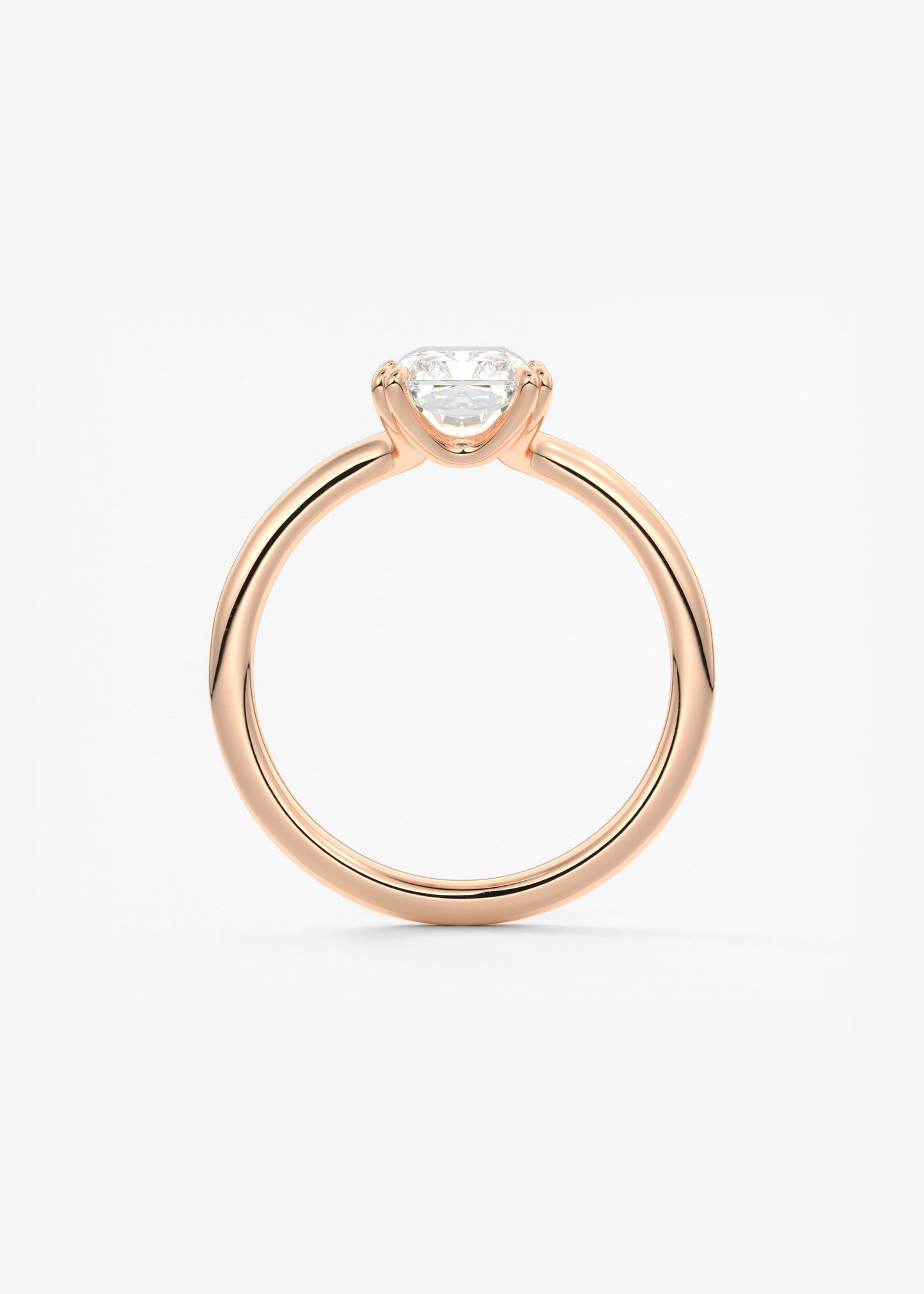 Oval Solitaire With Raised Basket Gallery Lab Grown Diamond Engagement Ring