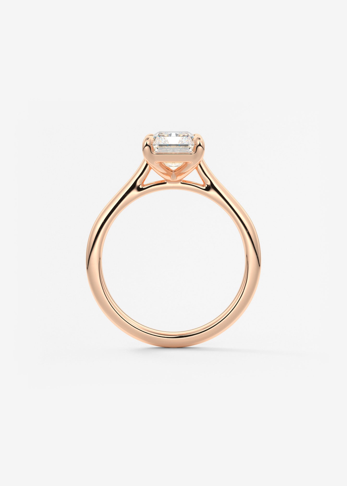 Oval Solitaire With Raised Basket Gallery Lab Grown Diamond Engagement Ring