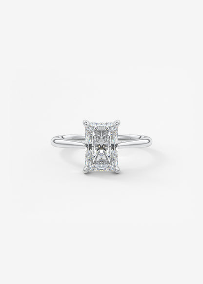 Oval Solitaire With Raised Basket Gallery Lab Grown Diamond Engagement Ring