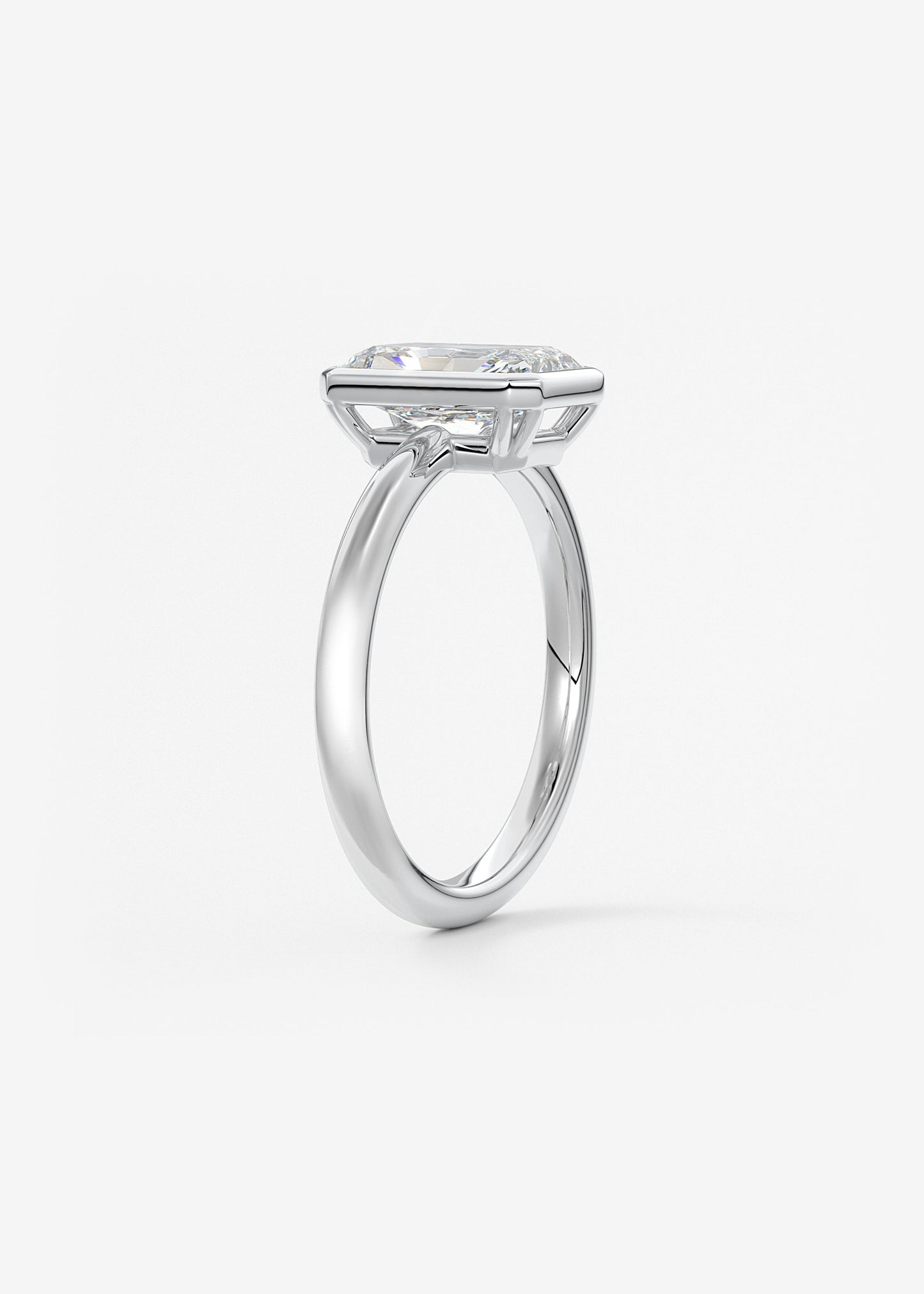 Oval Solitaire With Raised Basket Gallery Lab Grown Diamond Engagement Ring