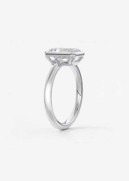 Oval Solitaire With Raised Basket Gallery Lab Grown Diamond Engagement Ring