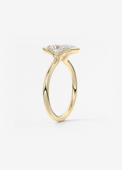Oval Solitaire With Raised Basket Gallery Lab Grown Diamond Engagement Ring