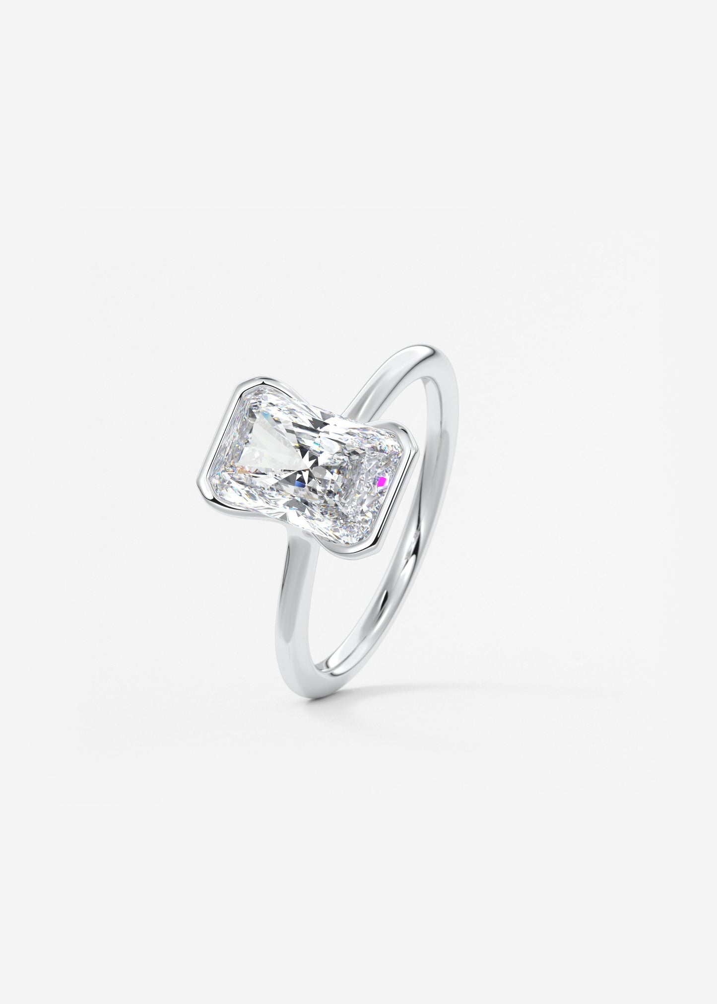 Oval Solitaire With Raised Basket Gallery Lab Grown Diamond Engagement Ring