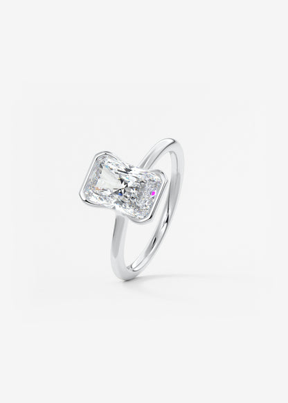 Oval Solitaire With Raised Basket Gallery Lab Grown Diamond Engagement Ring