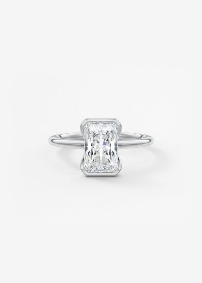 Oval Solitaire With Raised Basket Gallery Lab Grown Diamond Engagement Ring