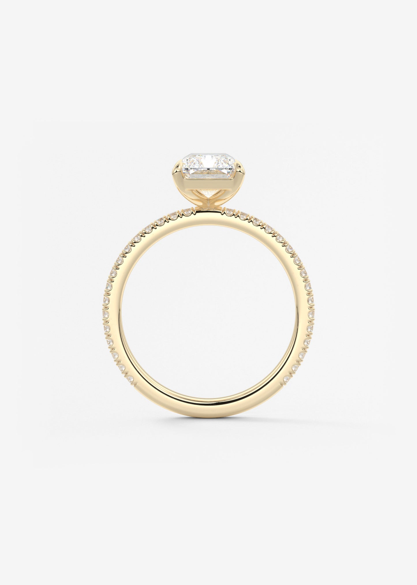 Oval Solitaire With Raised Basket Gallery Lab Grown Diamond Engagement Ring