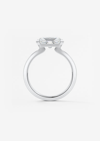Oval Solitaire With Raised Basket Gallery Lab Grown Diamond Engagement Ring