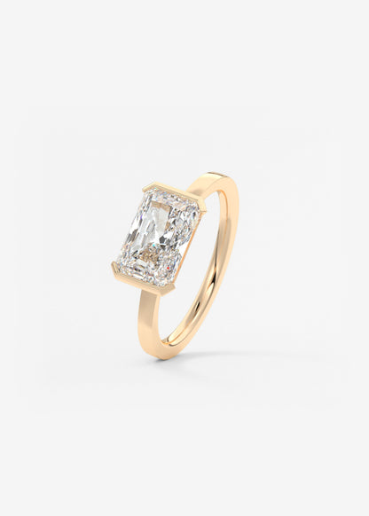 Oval Solitaire With Raised Basket Gallery Lab Grown Diamond Engagement Ring