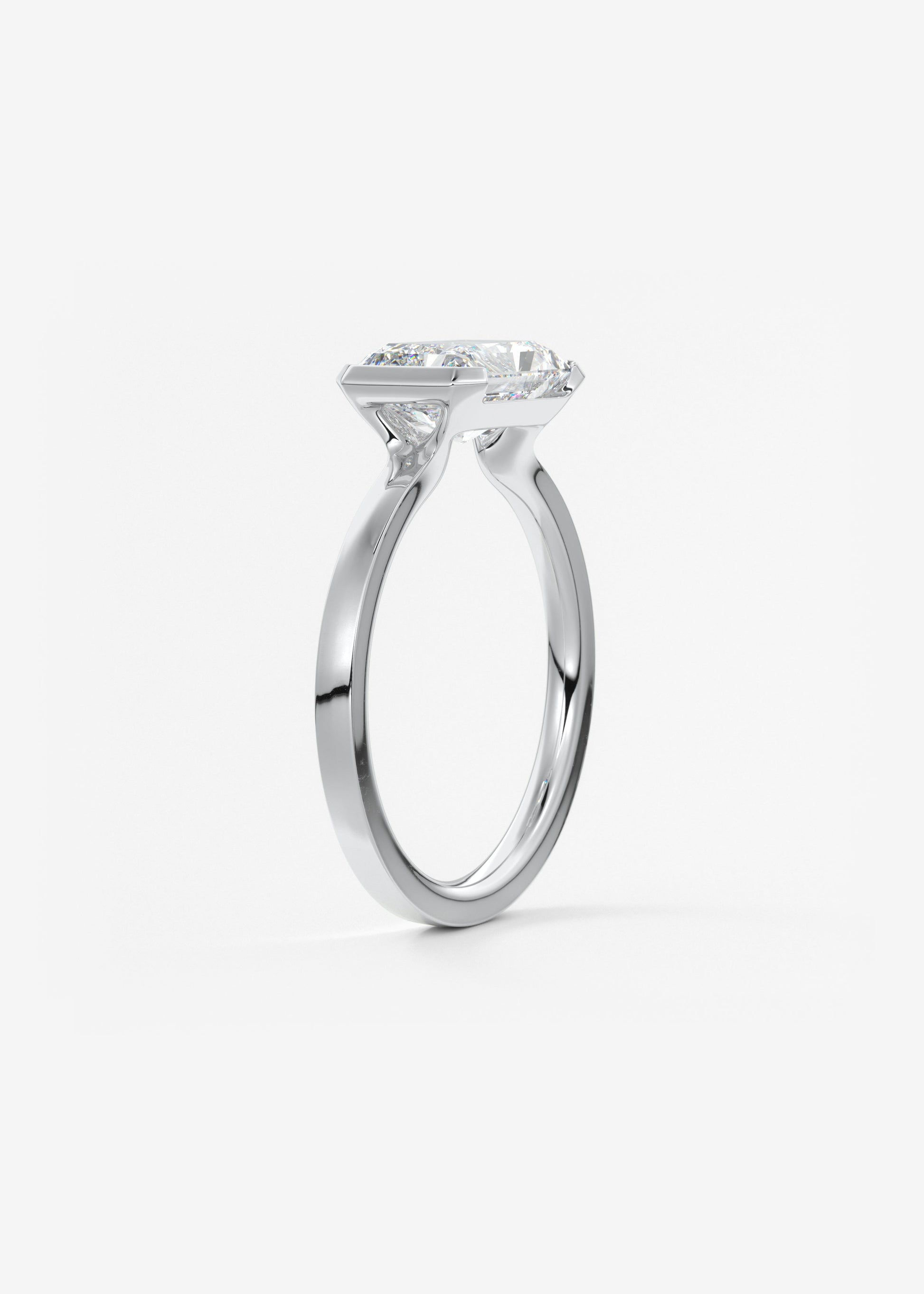Oval Solitaire With Raised Basket Gallery Lab Grown Diamond Engagement Ring