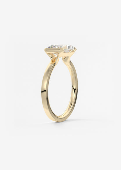 Oval Solitaire With Raised Basket Gallery Lab Grown Diamond Engagement Ring