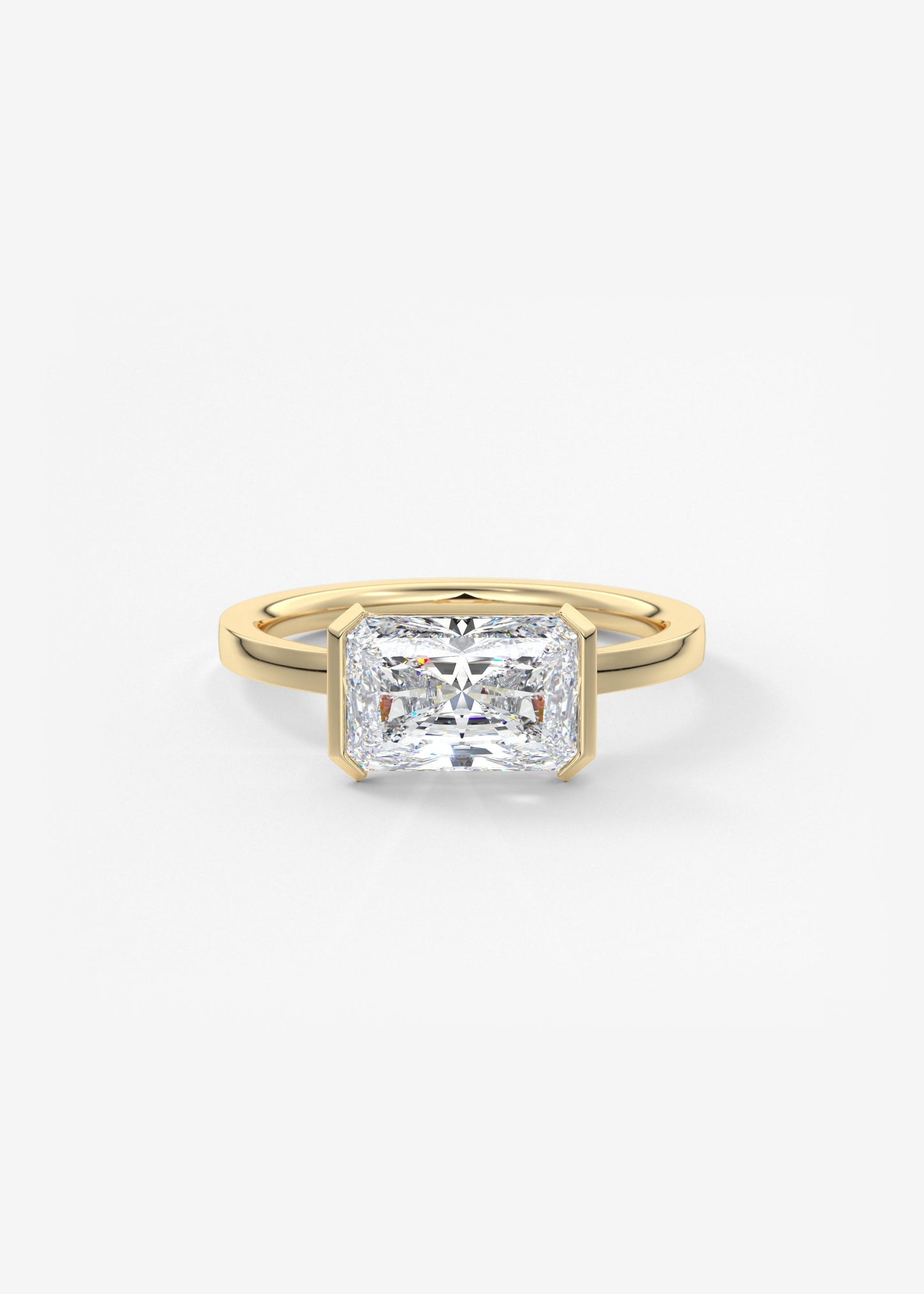 Oval Solitaire With Raised Basket Gallery Lab Grown Diamond Engagement Ring