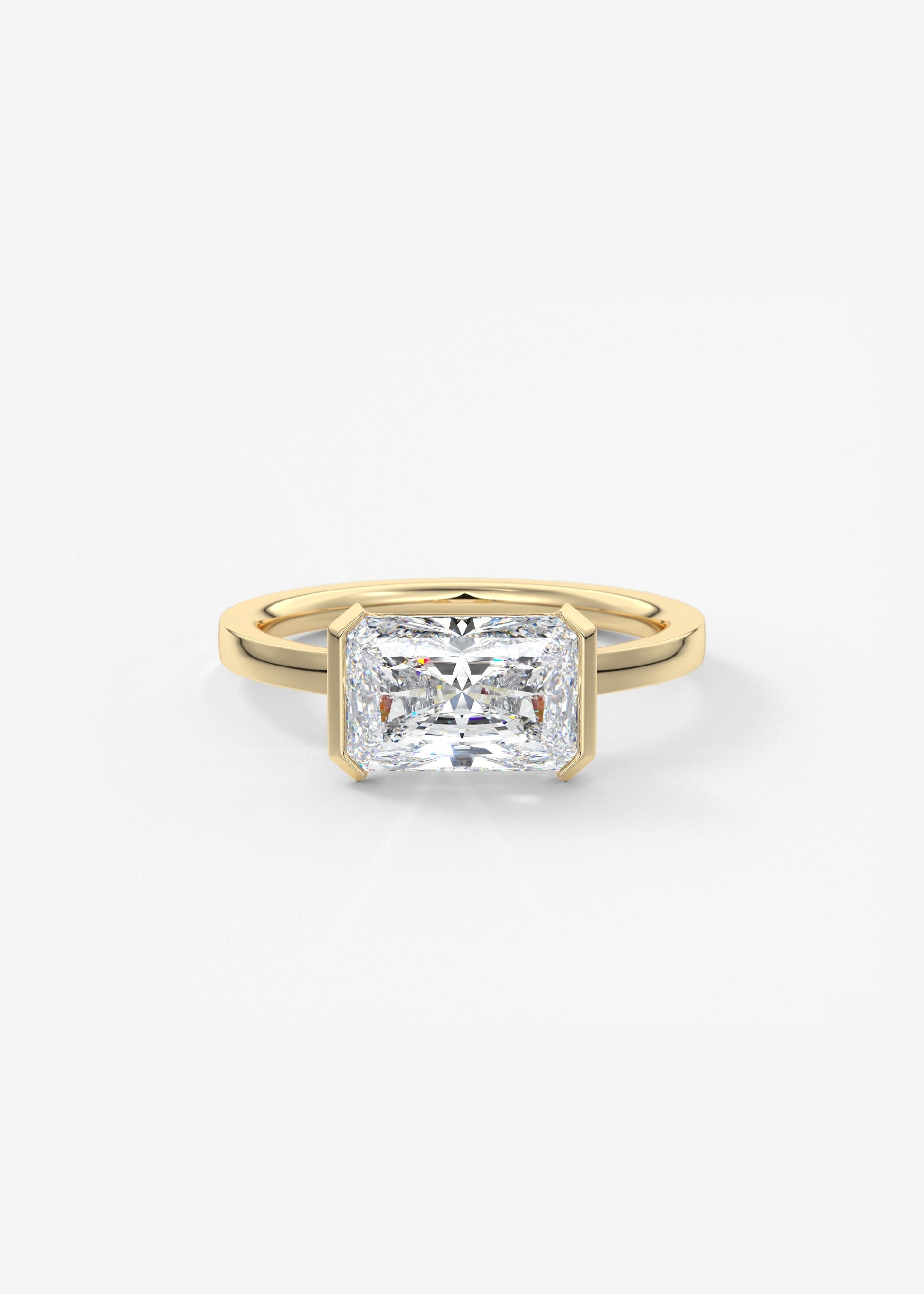 Oval Solitaire With Raised Basket Gallery Lab Grown Diamond Engagement Ring