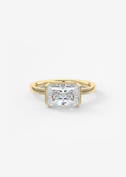 Oval Solitaire With Raised Basket Gallery Lab Grown Diamond Engagement Ring