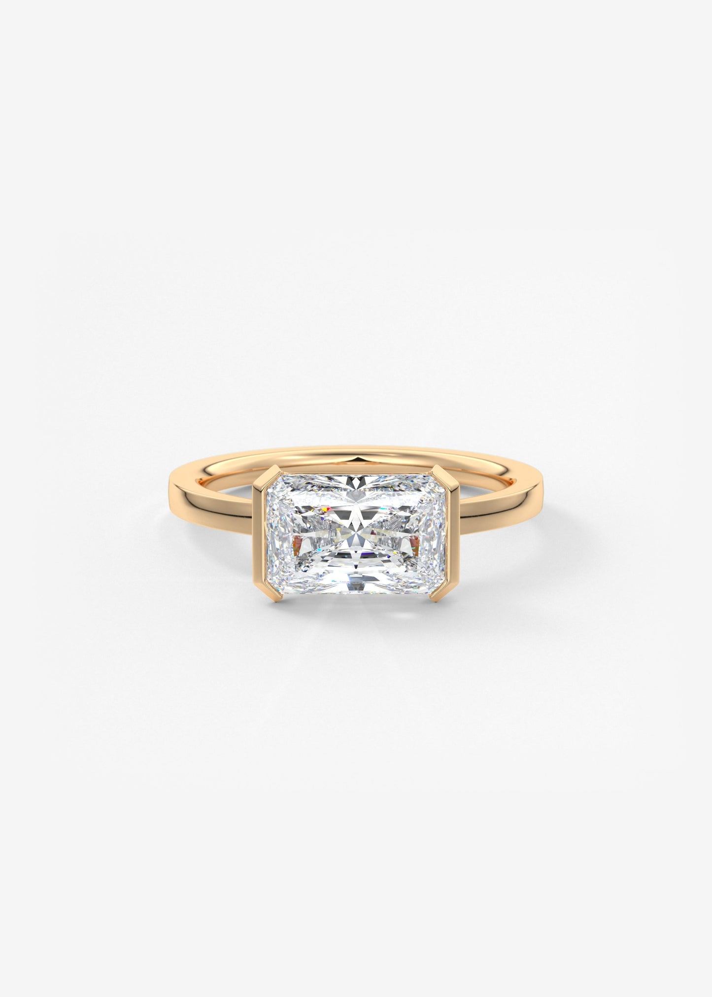 Oval Solitaire With Raised Basket Gallery Lab Grown Diamond Engagement Ring
