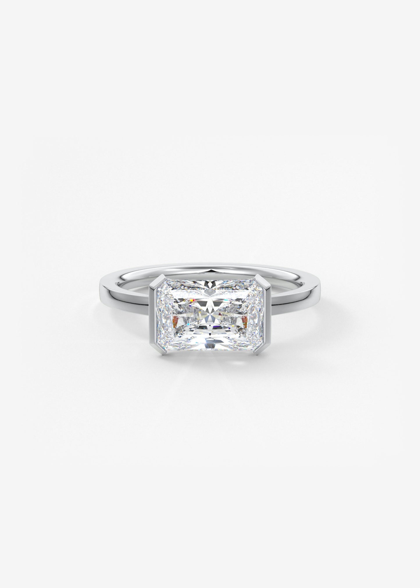Oval Solitaire With Raised Basket Gallery Lab Grown Diamond Engagement Ring