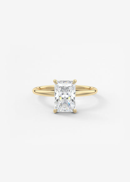 Oval Solitaire With Raised Basket Gallery Lab Grown Diamond Engagement Ring