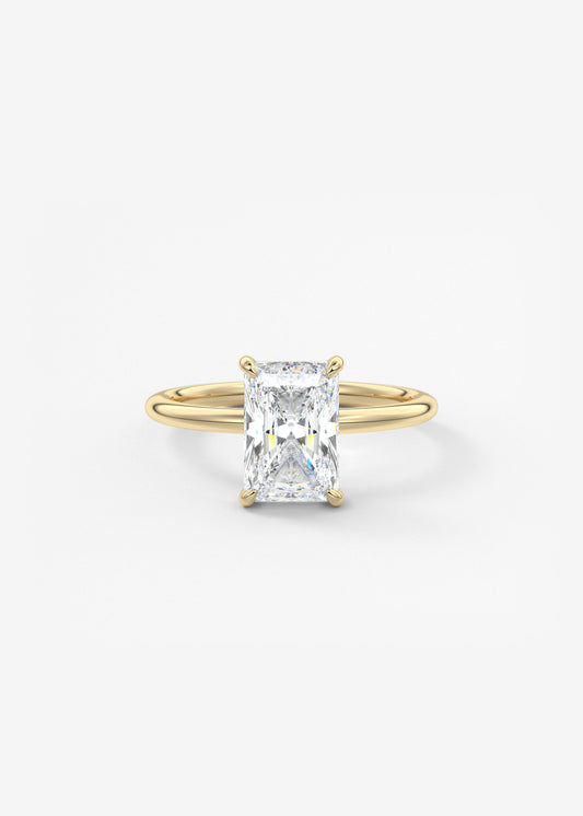 Oval Solitaire With Raised Basket Gallery Lab Grown Diamond Engagement Ring