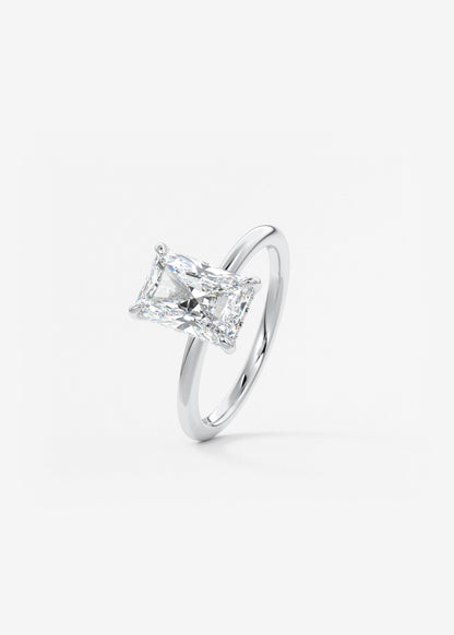 Oval Solitaire With Raised Basket Gallery Lab Grown Diamond Engagement Ring