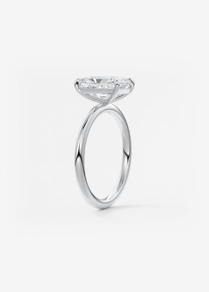 Oval Solitaire With Raised Basket Gallery Lab Grown Diamond Engagement Ring