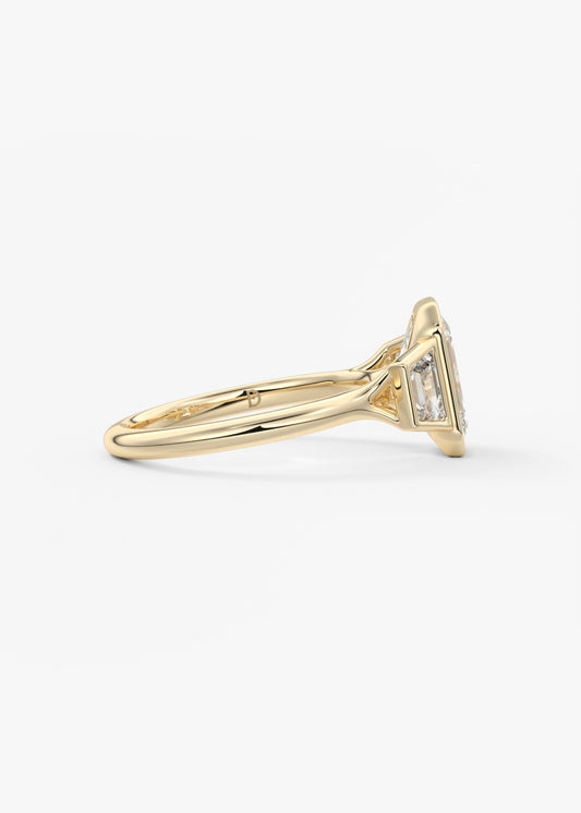 Oval Solitaire With Raised Basket Gallery Lab Grown Diamond Engagement Ring