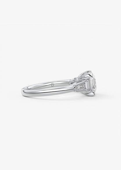 Oval Solitaire With Raised Basket Gallery Lab Grown Diamond Engagement Ring