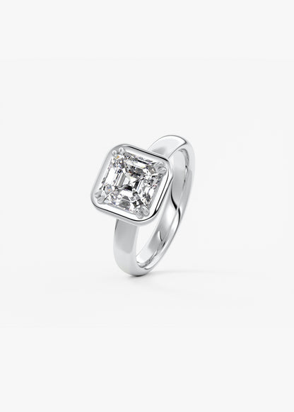 Oval Solitaire With Raised Basket Gallery Lab Grown Diamond Engagement Ring