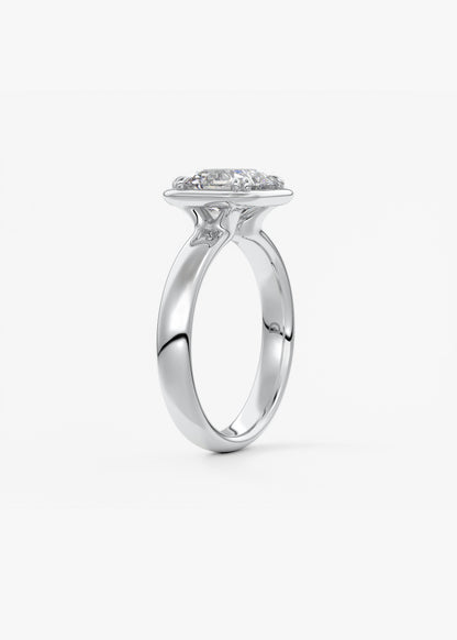 Oval Solitaire With Raised Basket Gallery Lab Grown Diamond Engagement Ring
