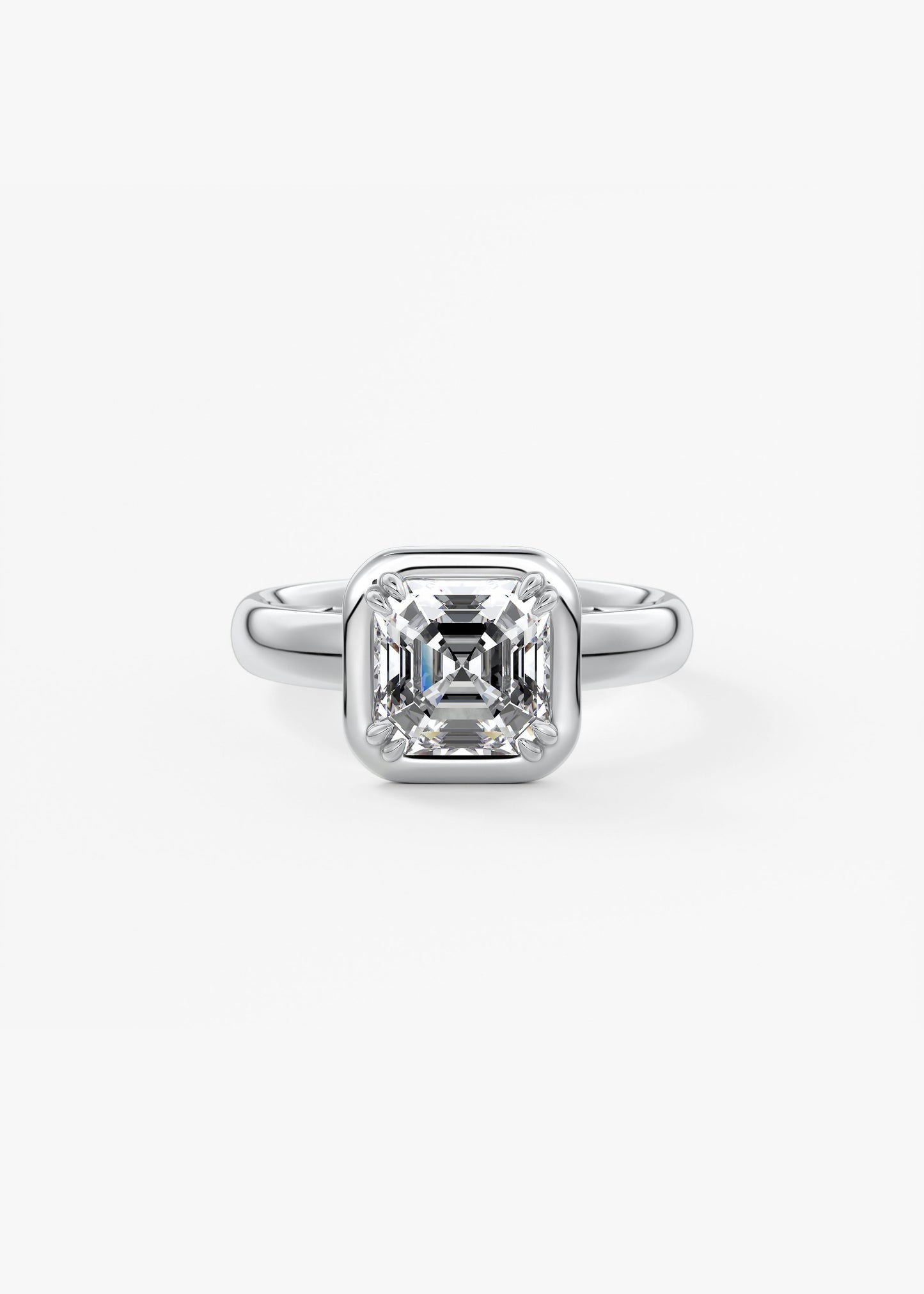 Oval Solitaire With Raised Basket Gallery Lab Grown Diamond Engagement Ring