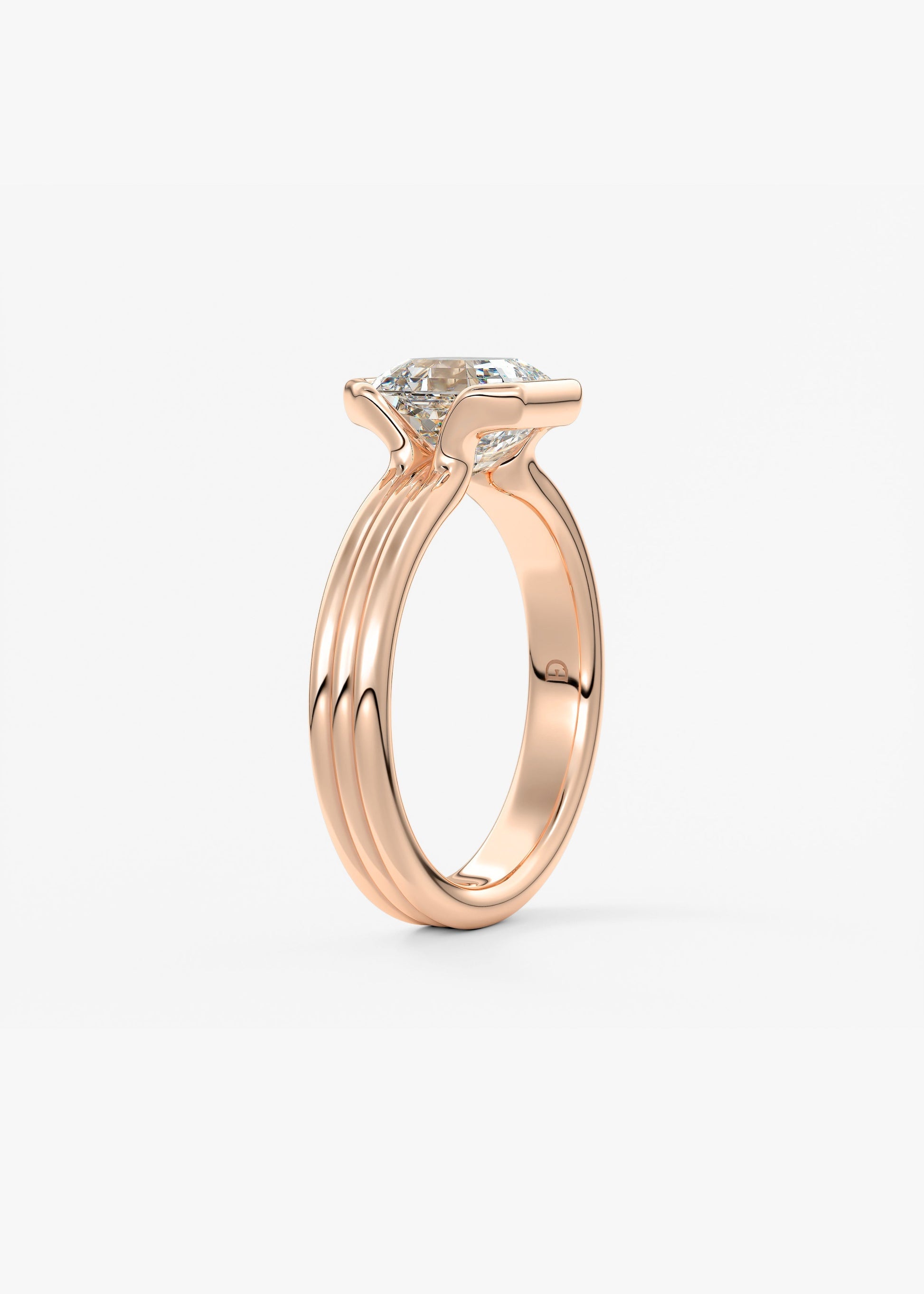 Oval Solitaire With Raised Basket Gallery Lab Grown Diamond Engagement Ring