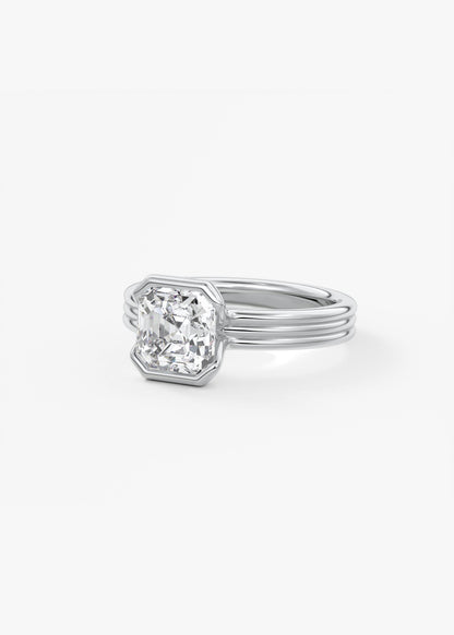 Oval Solitaire With Raised Basket Gallery Lab Grown Diamond Engagement Ring