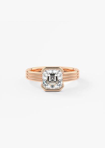 Oval Solitaire With Raised Basket Gallery Lab Grown Diamond Engagement Ring