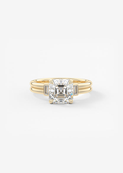 Oval Solitaire With Raised Basket Gallery Lab Grown Diamond Engagement Ring