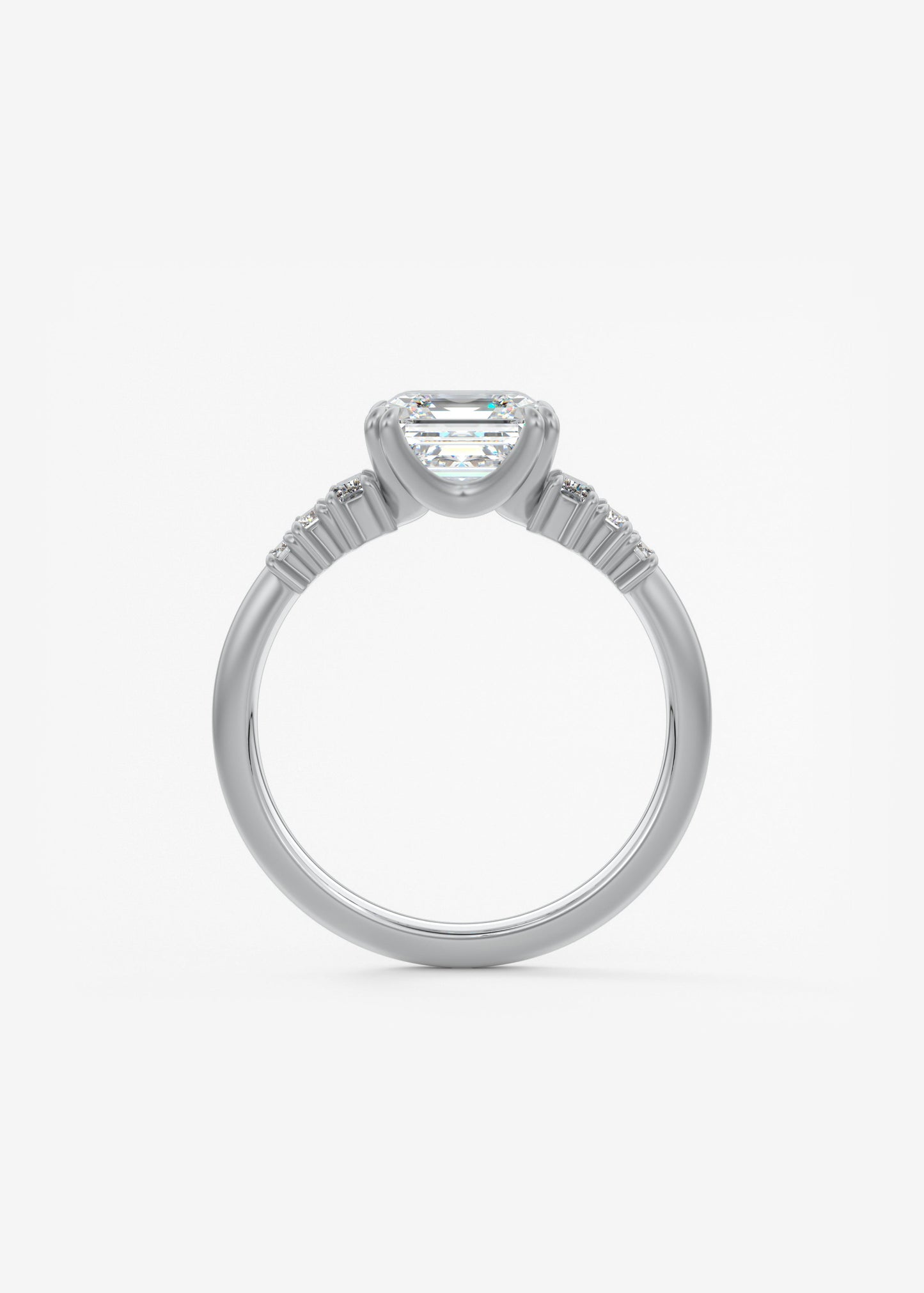 Oval Solitaire With Raised Basket Gallery Lab Grown Diamond Engagement Ring