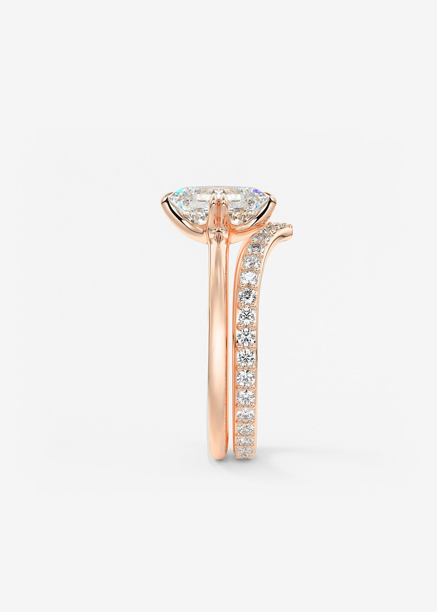 Oval Solitaire With Raised Basket Gallery Lab Grown Diamond Engagement Ring