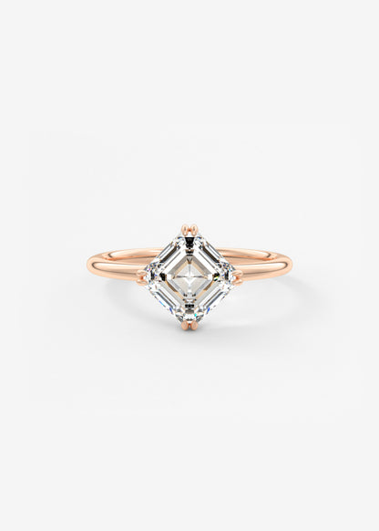 Oval Solitaire With Raised Basket Gallery Lab Grown Diamond Engagement Ring