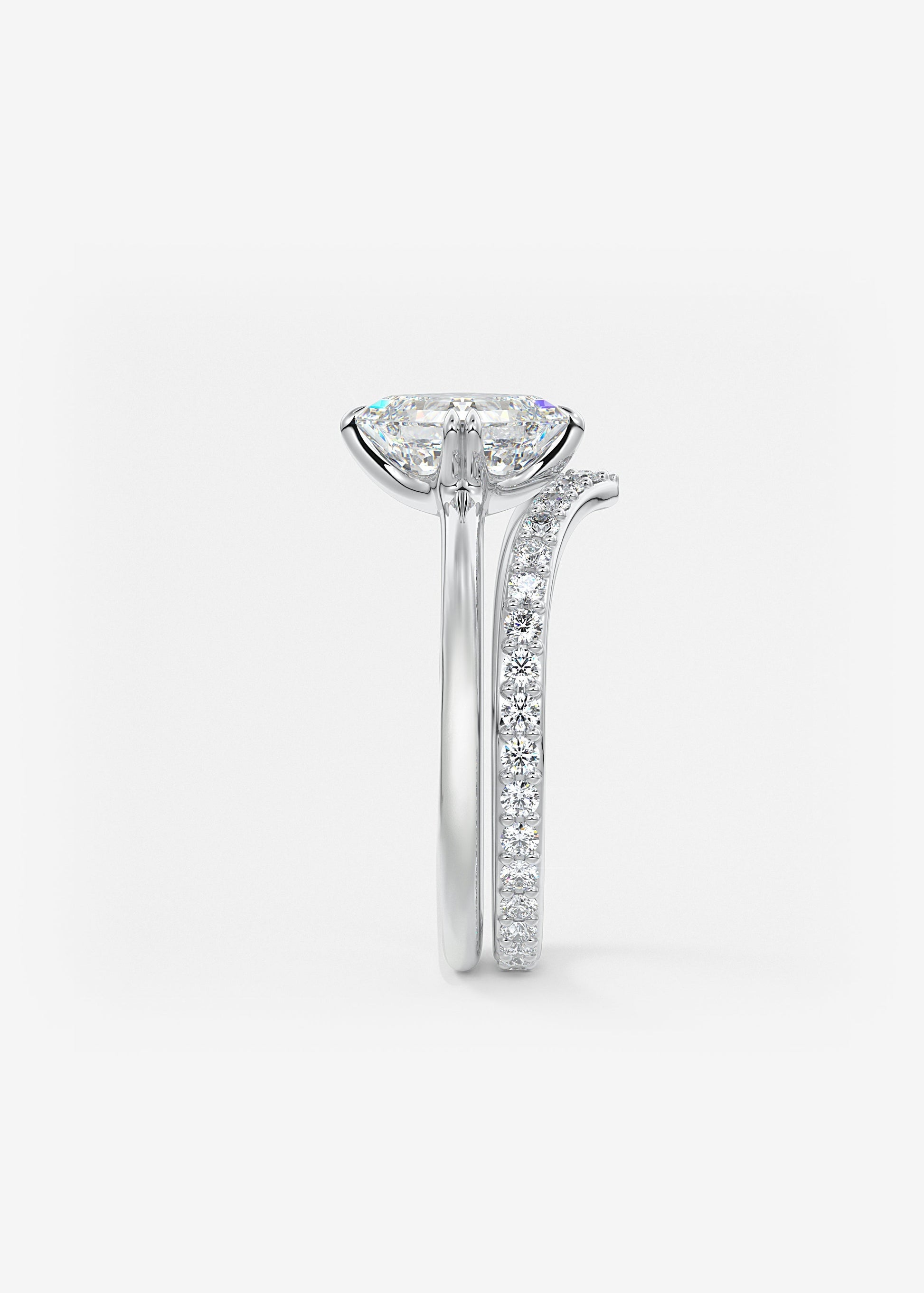 Oval Solitaire With Raised Basket Gallery Lab Grown Diamond Engagement Ring