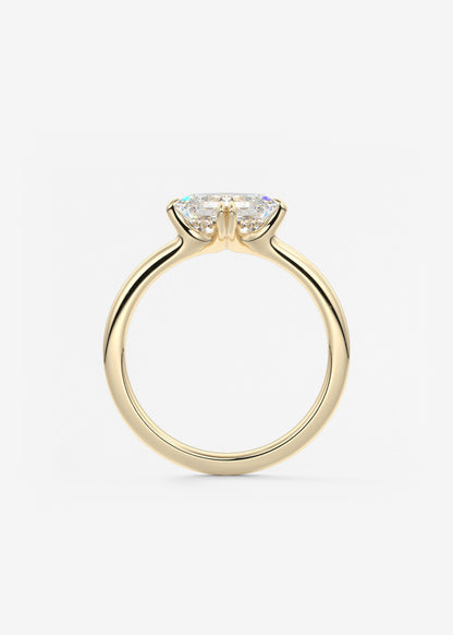 Oval Solitaire With Raised Basket Gallery Lab Grown Diamond Engagement Ring