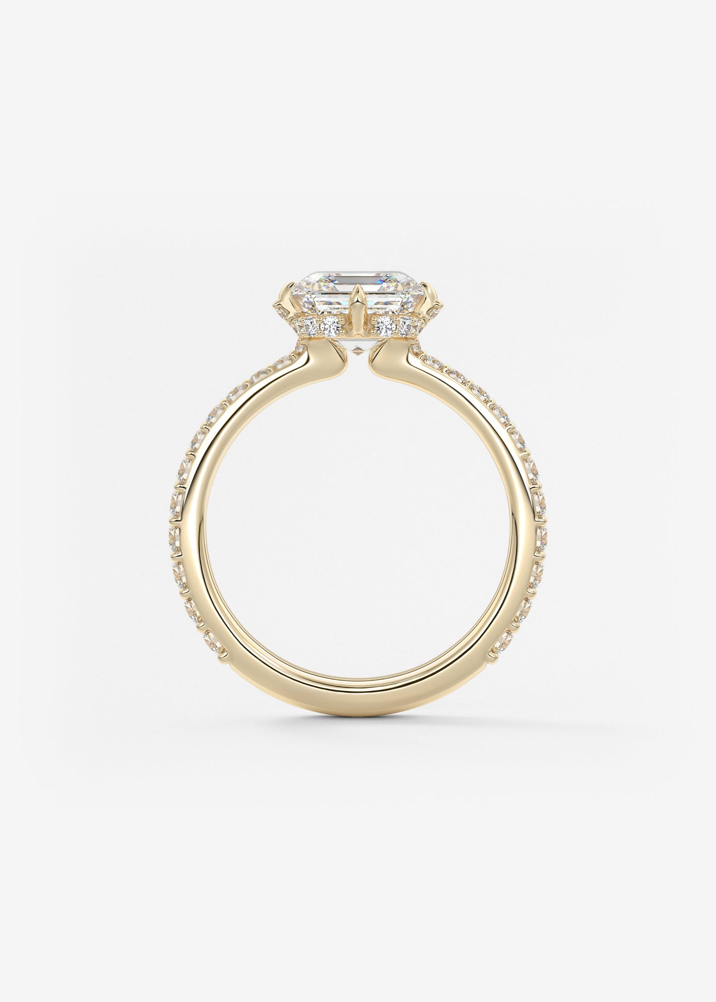 Oval Solitaire With Raised Basket Gallery Lab Grown Diamond Engagement Ring